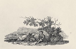 A Gentleman beneath a Tree, from Land Birds, Published 1797